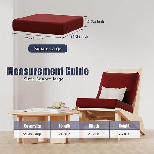 8Pcs Stretch Patio Cushion Covers, Outdoor Couch & Sofa Replacement Slipcovers - Image 2