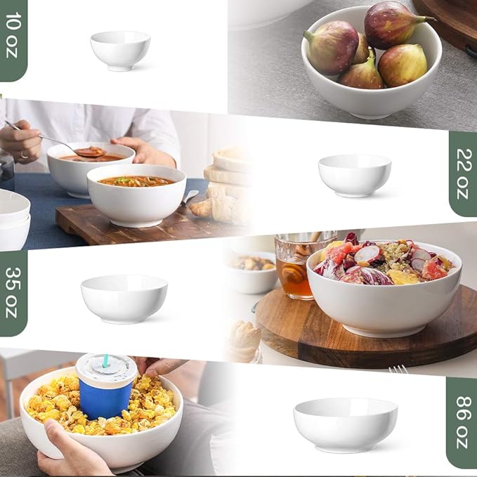 DOWAN Serving Bowls, Mixing Bowl Set, 70/30/20/8 Ounces Mixing Bowls - Image 6