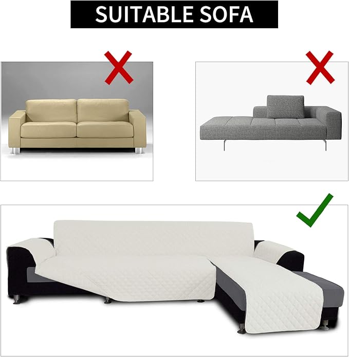 Easy-Going Sofa Slipcover L Shape Sofa Cover Sectional Couch Cover Chaise Cover - Image 3