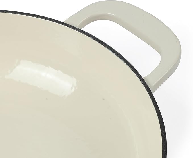 Martha Stewart Gatwick 3.5-Quart Enameled Cast Iron Dutch Oven Braiser – Linen - Image 5