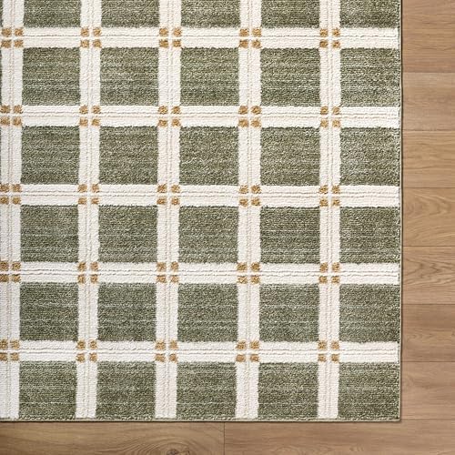 Hauteloom Talos Living Room, Bedroom Area Rug - Contemporary Geometric Square...