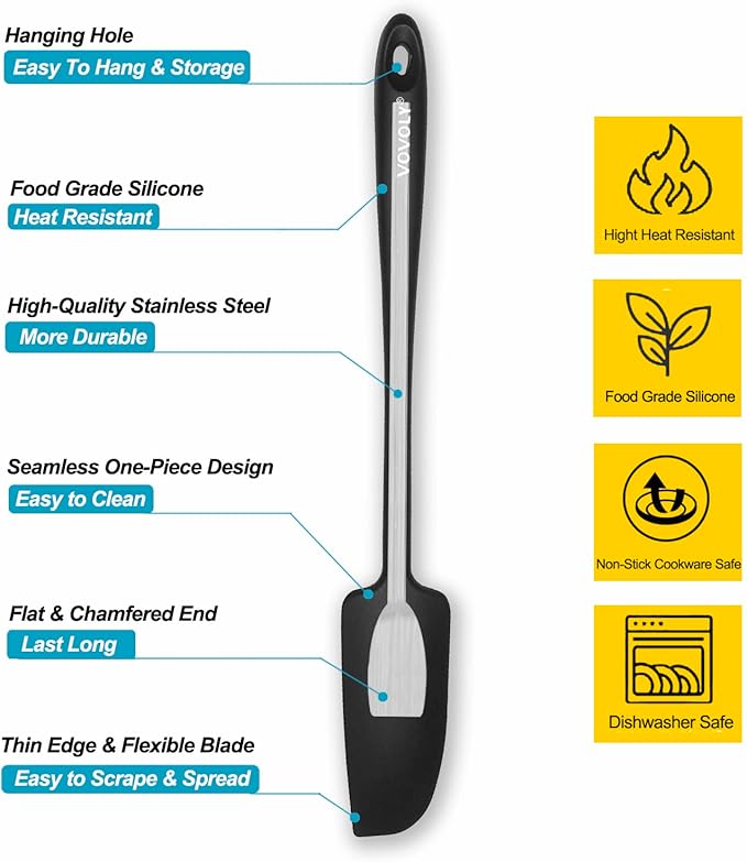 Silicone Jar Spatula, Small Rubber Scraper, Spatulas Silicone Heat Resistant - Image 3