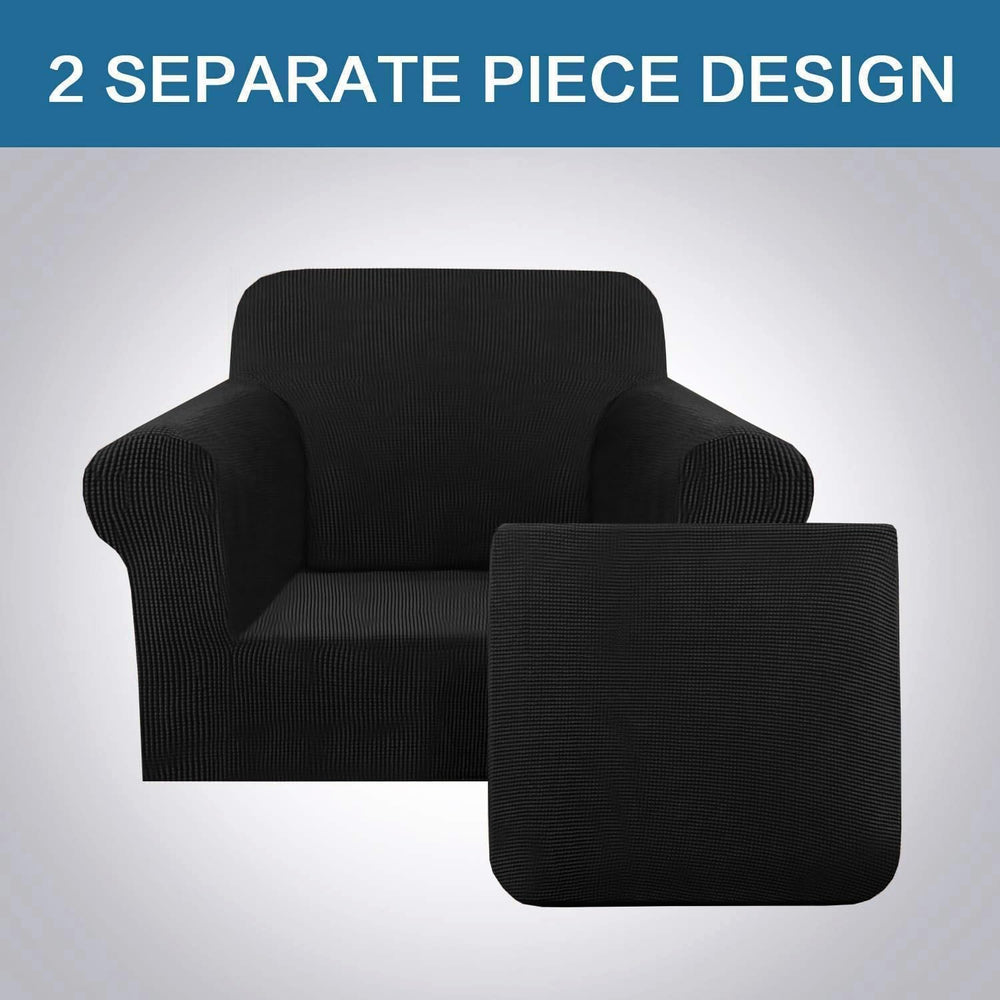 H.VERSAILTEX Stretch Armchair Covers Slipcover 2 Piece Chair Covers for Livin...