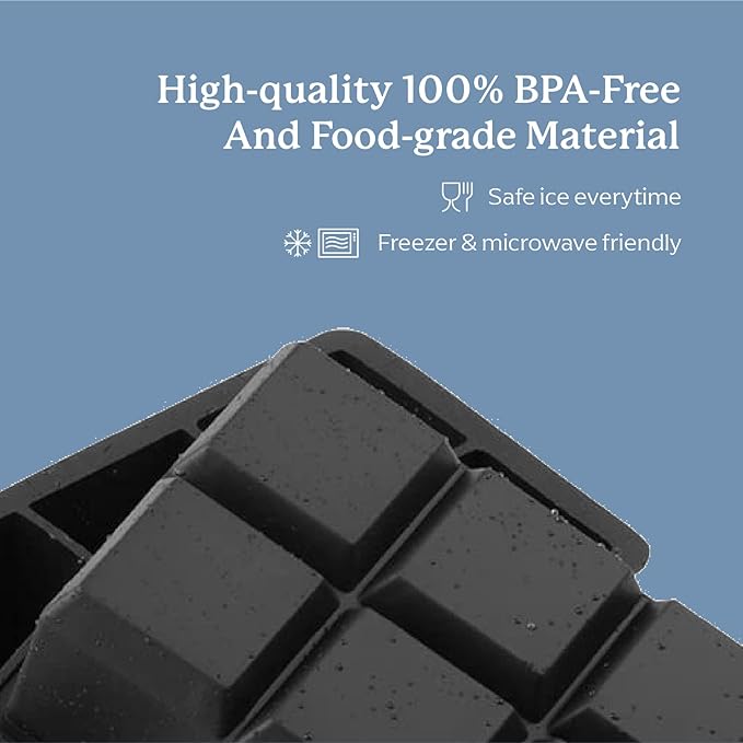 Samuelworld Large Silicone Premium Ice Trays, 2 Inches Big Ice Cube Tray & 2.5 - Image 5