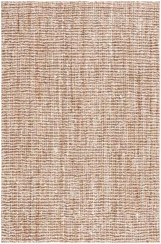 SAFAVIEH Natural Fiber Area Rug 5x8, Jute Knotted Natural & Ivory NF447N