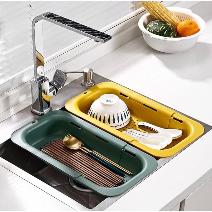 NIWWIN Collapsible Kitchen Colander Strainer, Expandable Over the Sink Colander - Image 7