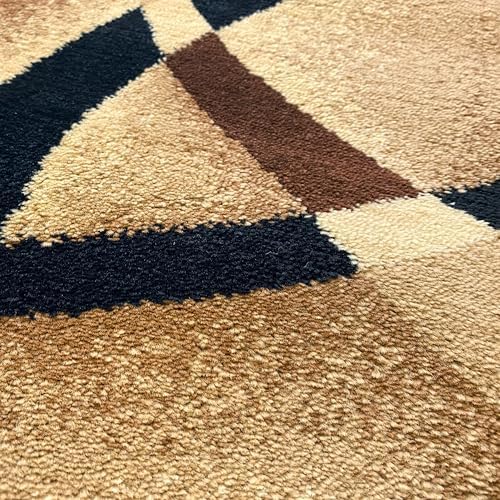 Luxe Weavers Geometric Abstract Area Rug Beige 6x9