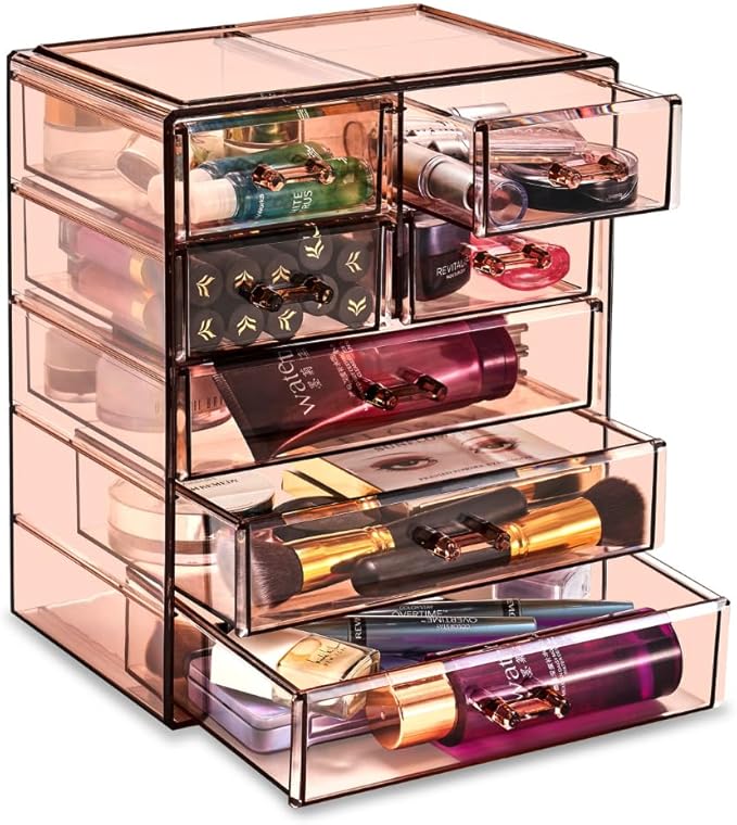 Sorbus Acrylic Makeup Organizer Set, 7-Drawer Vanity & Countertop Cosmetic