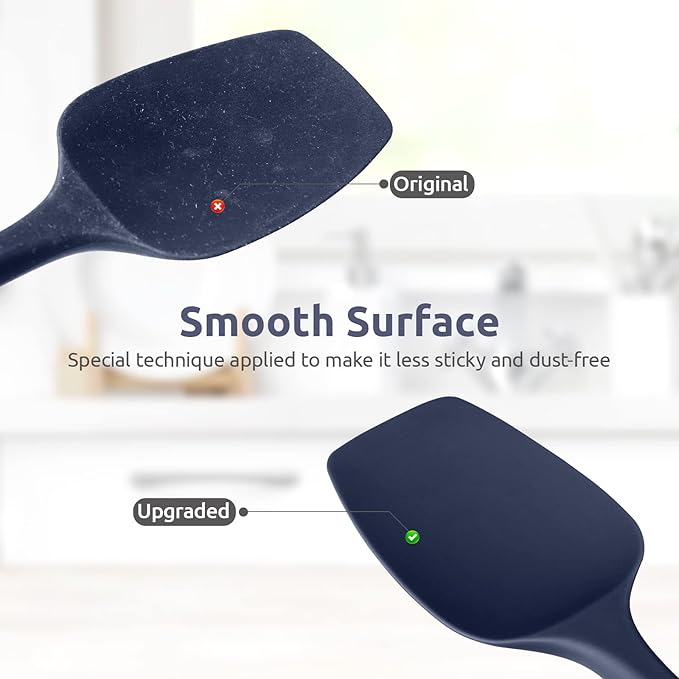Heat Resistant Silicone Spoon Spatula: U-Taste 600ºF High Heat Flexible 11.38in - Image 7