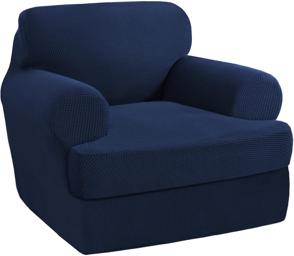 PrinceDeco 2 Pieces Armchair Slipcover Stretch Couch Covers for T Cushion Cha...