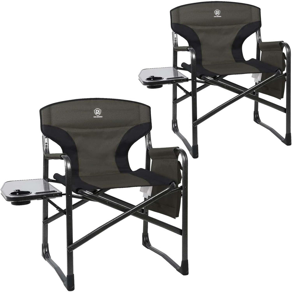 EVER ADVANCED Lightweight Aluminum Director Camping Chair, 350 lb Capacity