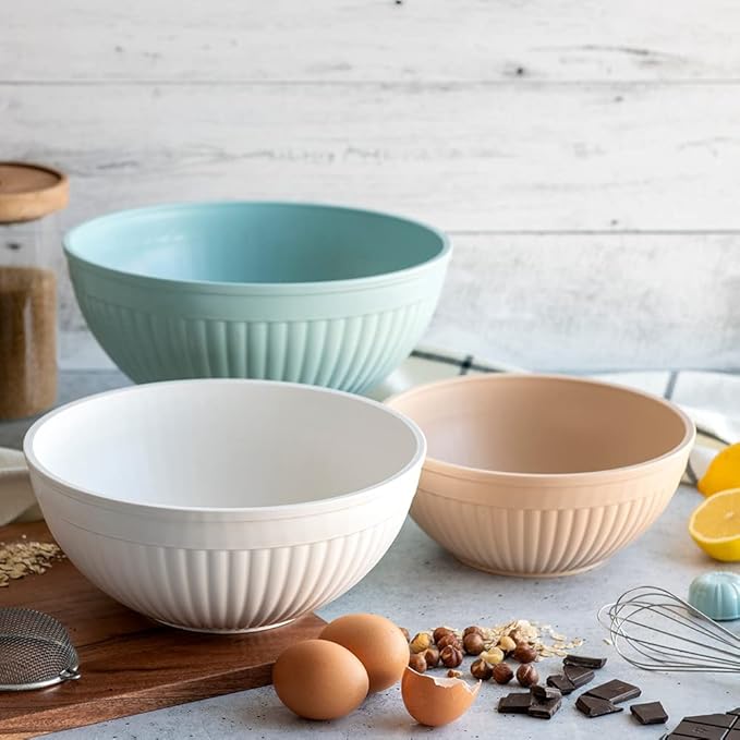 Nordic Ware Prep and Serve Mixing Bowls Set, Earth-Tones - Image 5