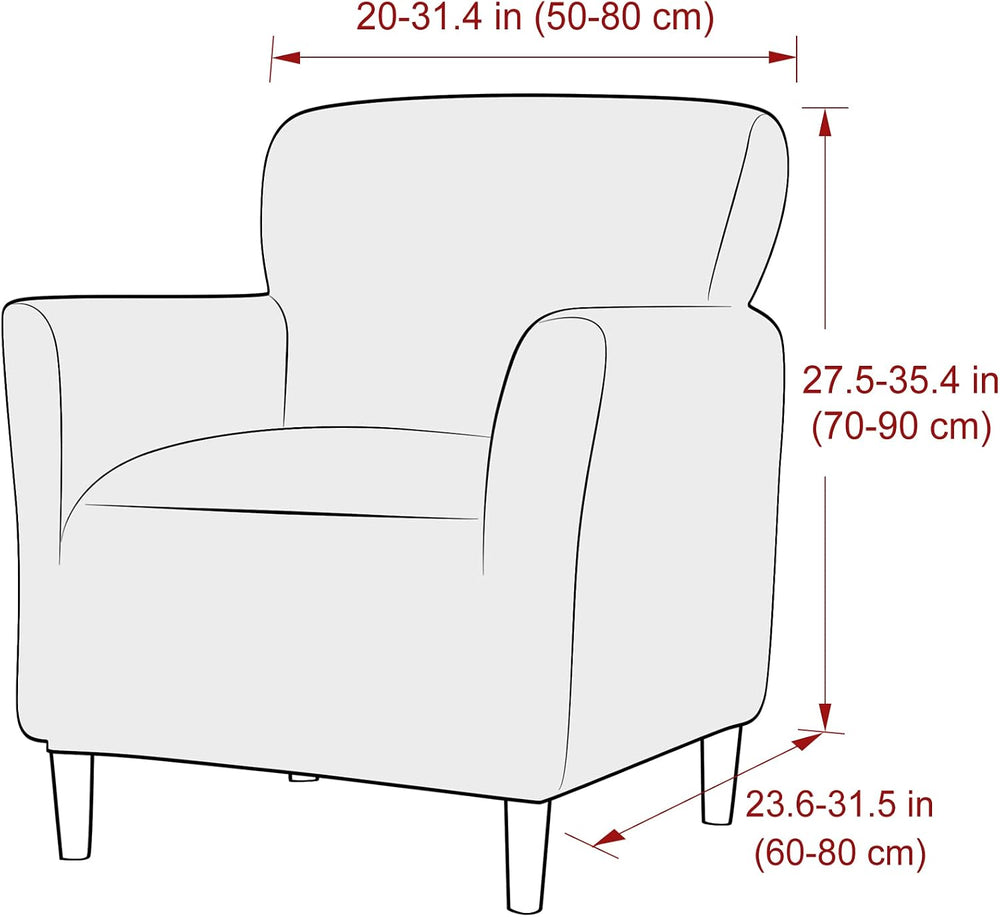 ele ELEOPTION Armchair Slipcovers Chair Covers with Arms Stretch for Living R...