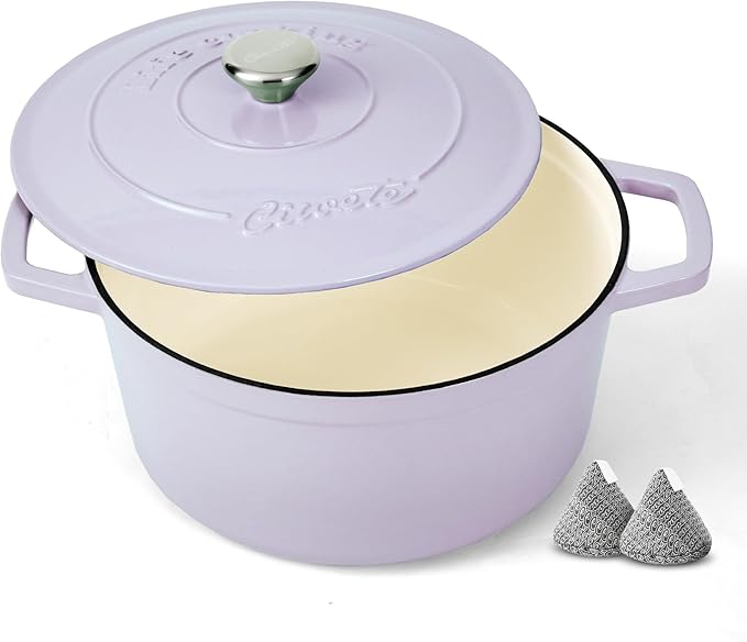 Ciwete Enameled Cast Iron Dutch Oven – 6 Quart Pot by Ciwete