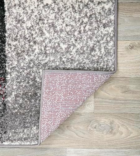 Rugshop Distressed Boxes Modern Non-Shedding Cozy Area Rug Gray 5' x 7'