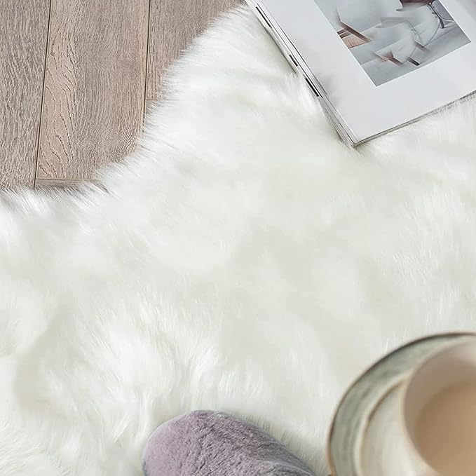 ORINOVA White Faux Sheepskin Shag Fur Runner Rugs - Image 8