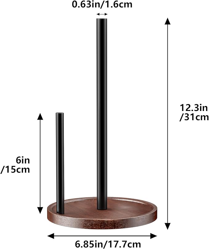 Wooden Paper Towel Holder Countertop - Image 5