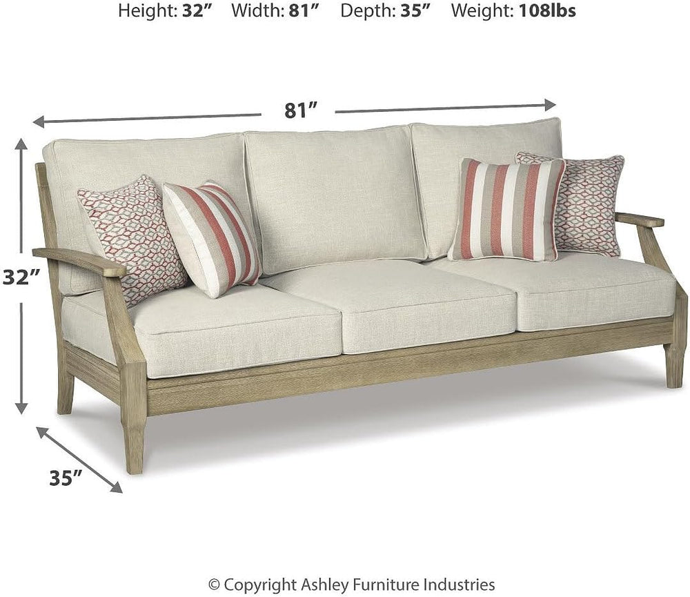 Signature Design by Ashley Clare View 1-Piece Eucalyptus Outdoor Sofa
