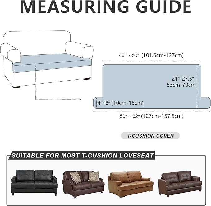 Leather Look Couch Cushion Covers Sofa Seat Slipcovers Sets Couches Furniture - Image 3