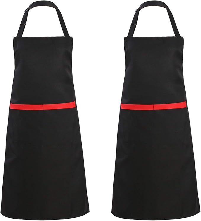 Tosewever 2 Pack Adjustable Bib Apron by Tosewever