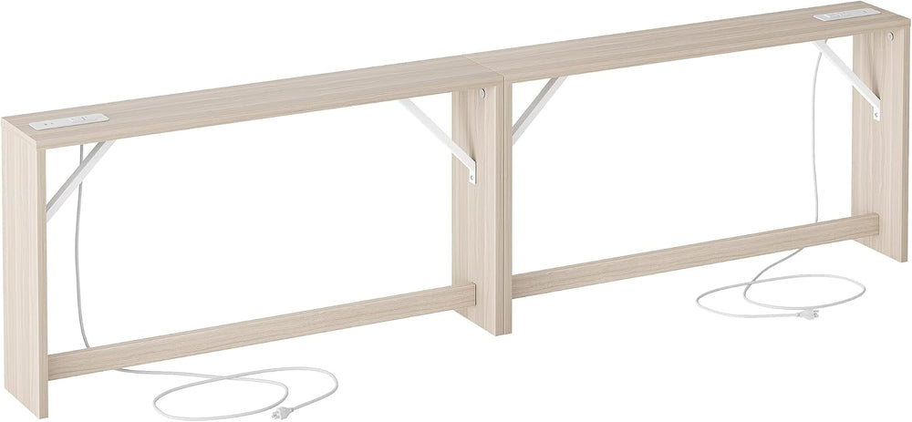 TIQLAB 9.1 Inch Narrow Console Table with Power Outlet,Sofa Table Set of 2，To...