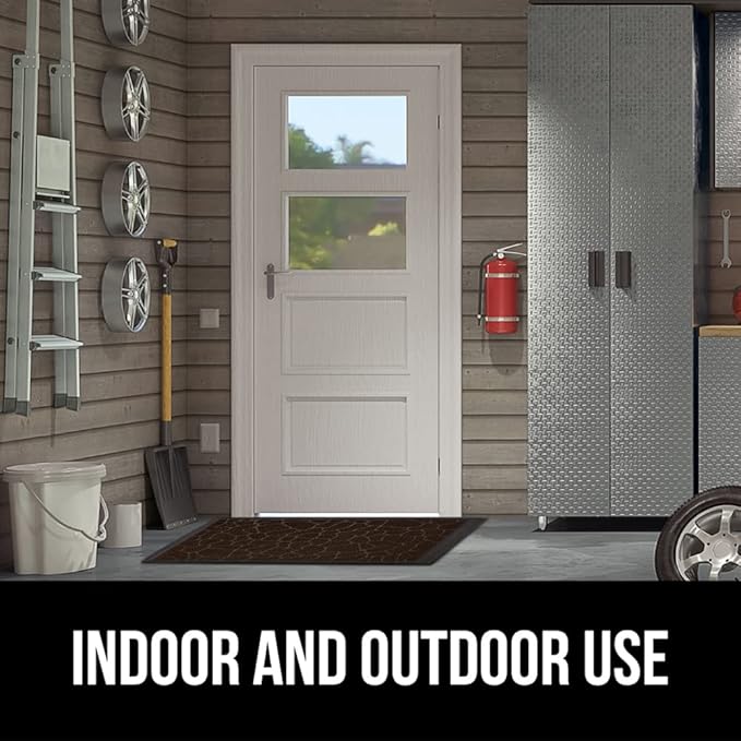 GORILLA GRIP 100% Waterproof All-Season WeatherMAX Doormat, US Designed Natural - Image 9