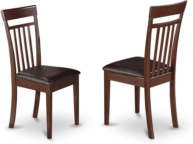 East West Furniture HLCA3-MAH-LC 3 Piece Kitchen Table Set for Small Spaces C...