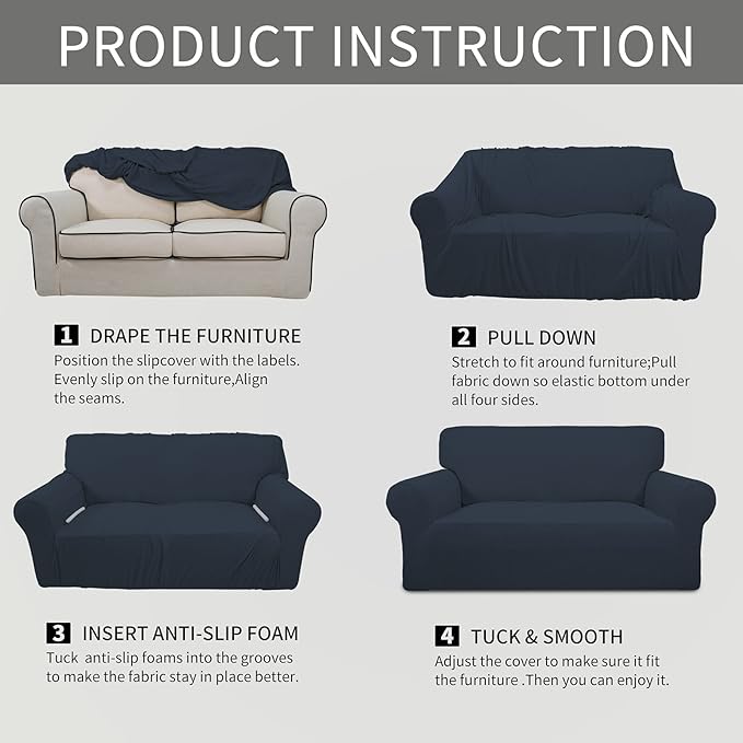 Easy-Going Stretch Sofa Slipcover 1-Piece Sofa Cover Furniture Protector Couch - Image 8