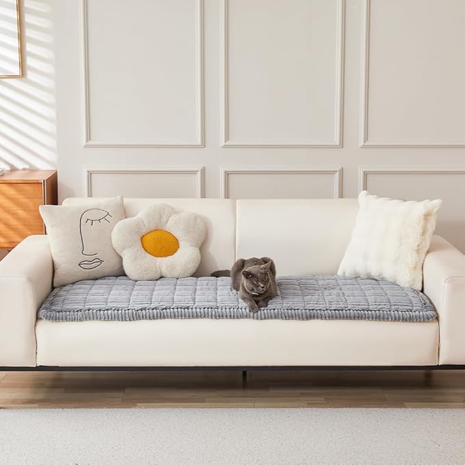 Couch Cover for Dogs Washable, Fuzzy Pet Couch Covers for 3 Cushion Sofa Pet - Image 2