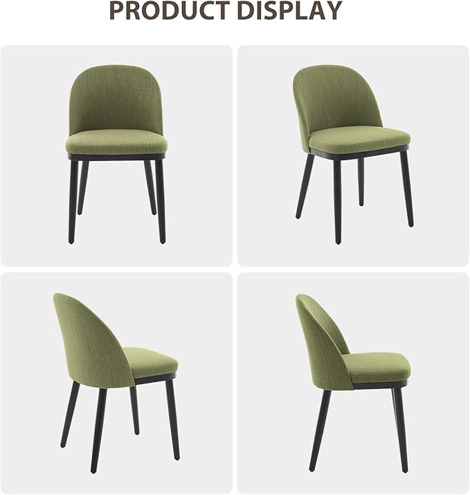Garvee Wooden Dining Chairs Set of 4, Upholstered Kitchen Dining Room Chair, ...