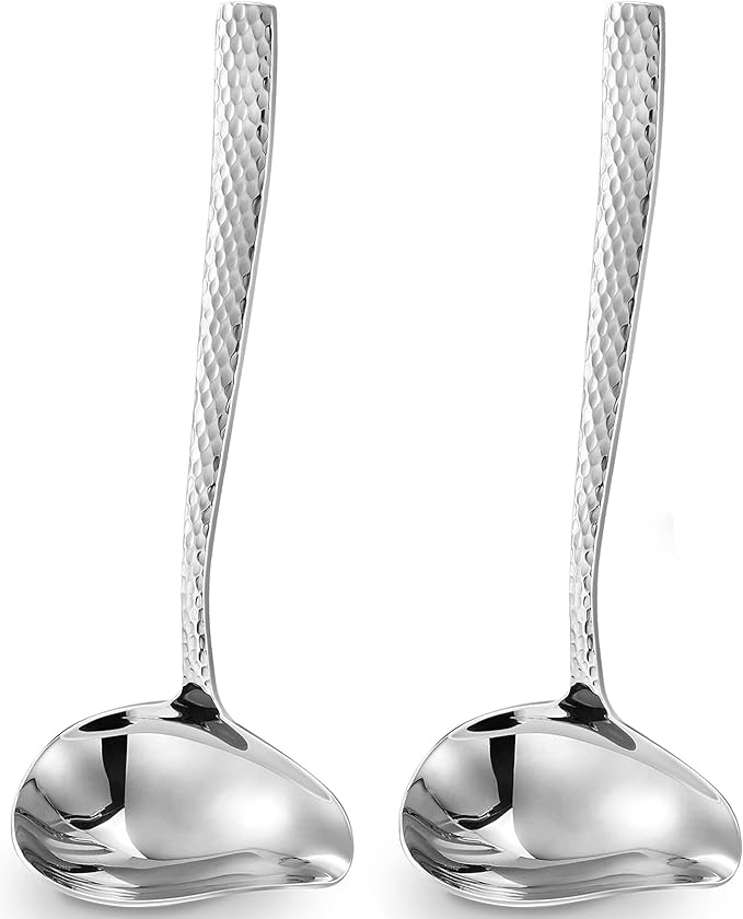 KEAWELL Louis Hammered 18/10 Stainless Steel Sauce Ladle by KEAWELL