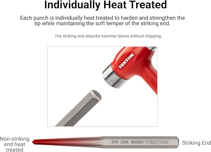 TEKTON 7/16 Inch Center Punch | 66084 | Made in USA - Image 3