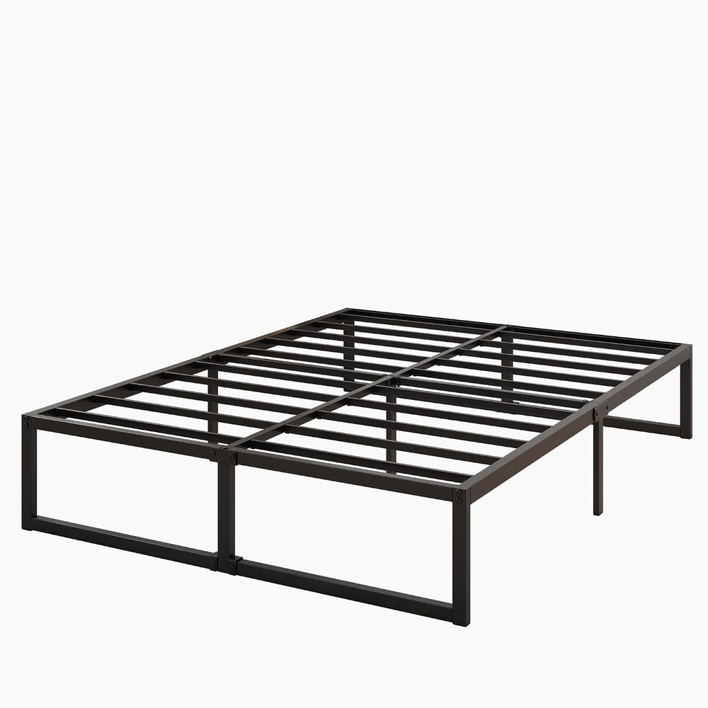 Lutown-Teen 14 Inch Full Size Bed Frame with Heavy Duty Steel Slat Support