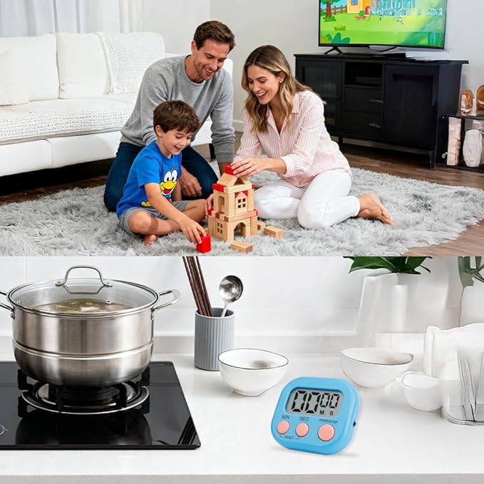 Digital Kitchen Timer, Magnetic Countdown Minute Simple Timer - Image 3