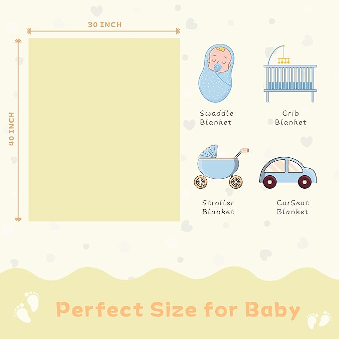Yurhap Fleece Baby Blanket Heart Checkered Blanket, Ultra Soft Cozy Baby - Image 6
