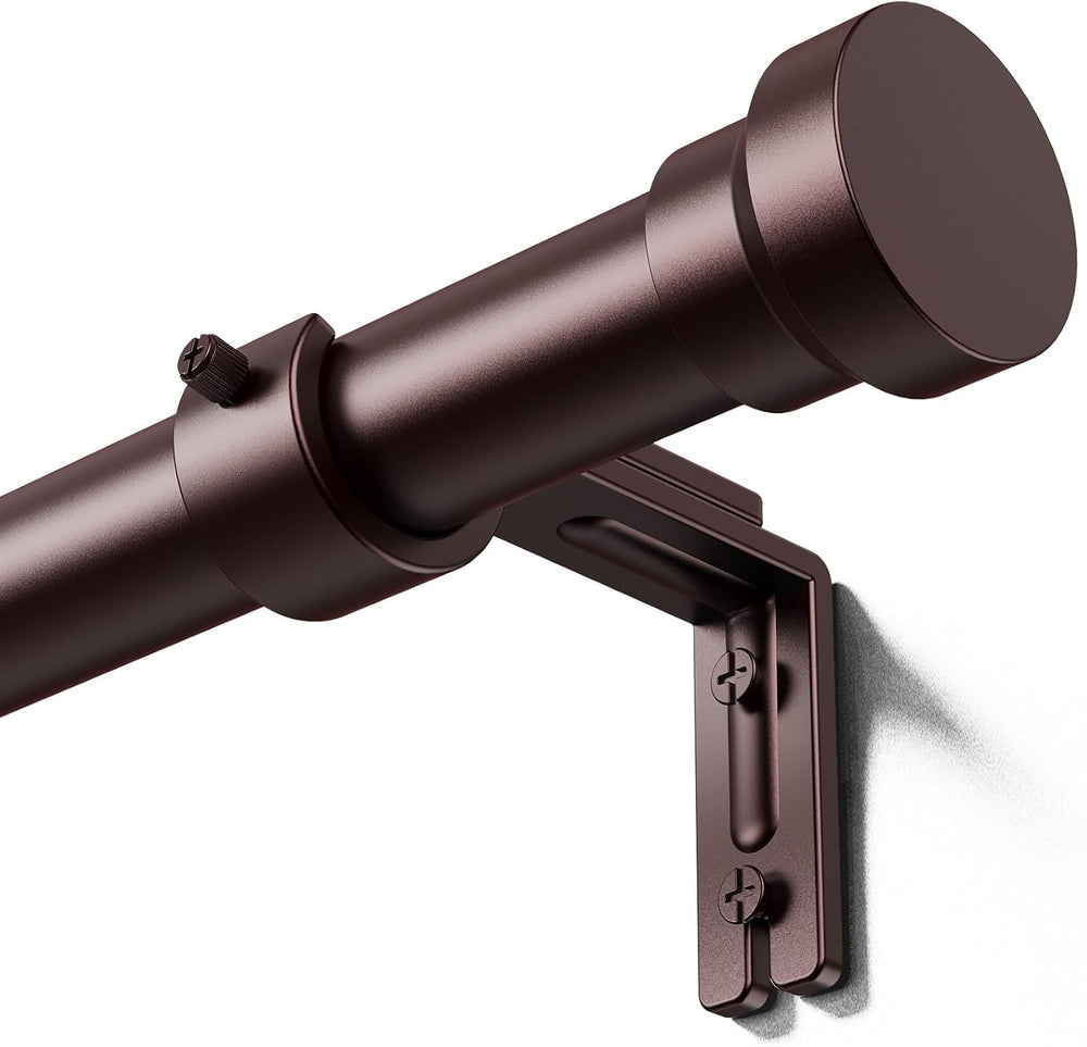 YaFex Curtain Rods 32-144 Inch, Heavy Duty 1 Inch Adjustable Curtain Rod for ...