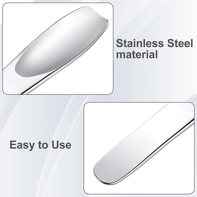 Pndeyo 3pcs Mini Stainless Steel Makeup Spatula, 2.75x0.45in Reusable Cosmetic - Image 5