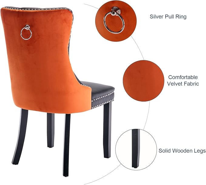 Dining Room Chairs Set of 4, Upholstered Tufted Dining Chairs with High Back,...