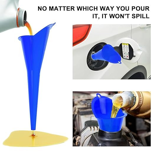 3-Pack Long-Neck Oil Funnels, Gas & Transmission Fluid - Image 3