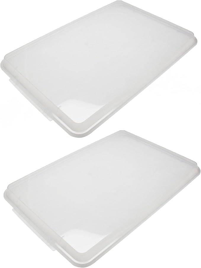 TrueCraftware- Half Size Polypropylene Sheet Pan Cover Clear Color Set of 2- by Unknown