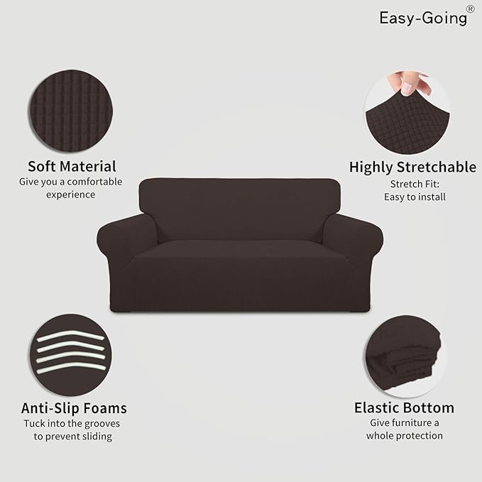 Easy-Going Stretch Oversized Loveseat Slipcover 1-Piece Sofa Cover Furniture - Image 3