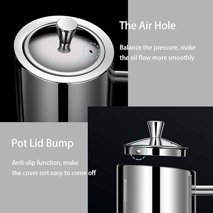 Sumerflos Olive Oil Dispenser Bottle Stainless Steel, 500ml/17oz Drip-Free - Image 6