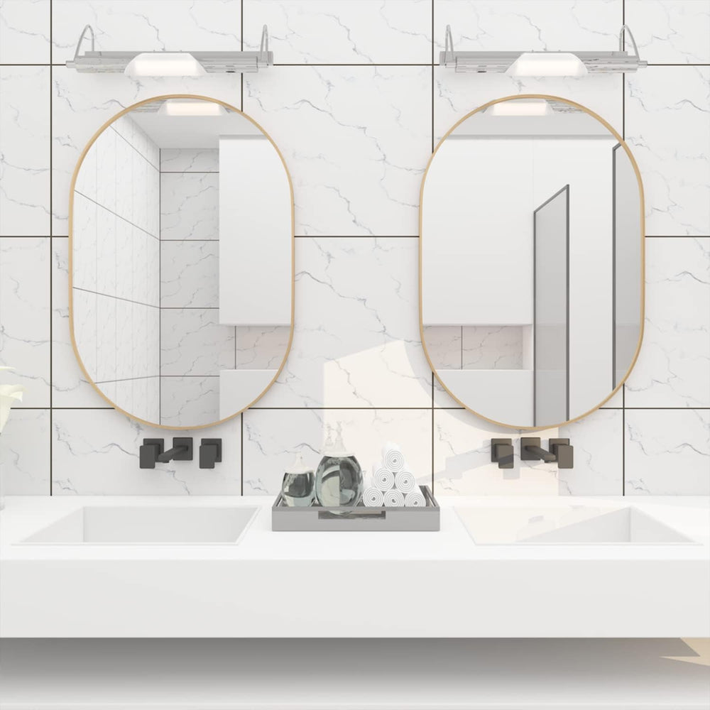 Oval Bathroom Mirror Capsule Wall Vanity Mirror, 2 Pieces 20"x30" P...