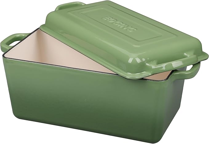 EDGING CASTING Enameled Cast Iron Dutch Oven, Oblong Bread Oven