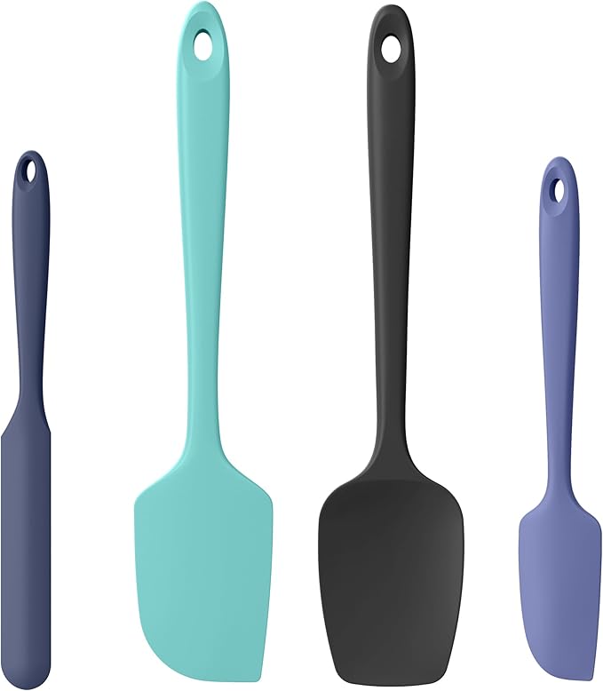 Heat Resistant Silicone Spatula Set of 4, Luxiwise 600ºF High Temp Baking by Unknown