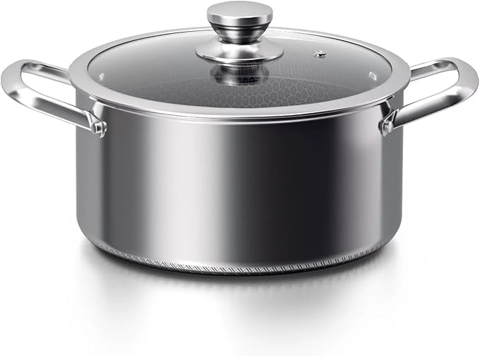 Toutrop Hybrid Nonstick 8-Quart Stockpot, Stainless Steel Stock Pot by Toutrop