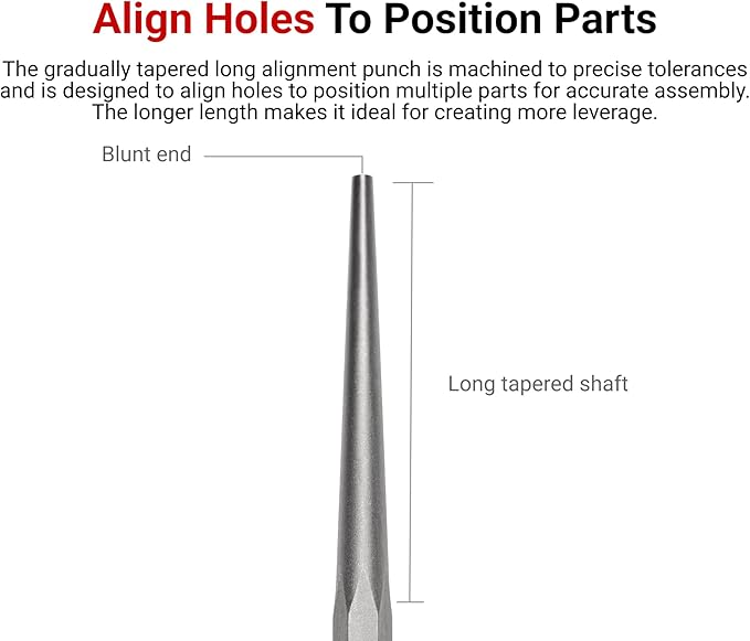 TEKTON Long Alignment Punch Set, 3-Piece | 66556 | Made in USA - Image 2