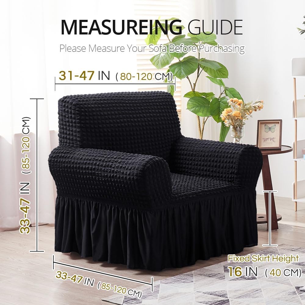 NICEEC Arm Chair Covers Armchair Covers Universal Slipcovers with Skirt