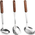 FJNATINH Stainless Steel Wok Spatula, Skimmer Ladle Tool Set, Mirror Polished by HOMEKITCHENTOOL