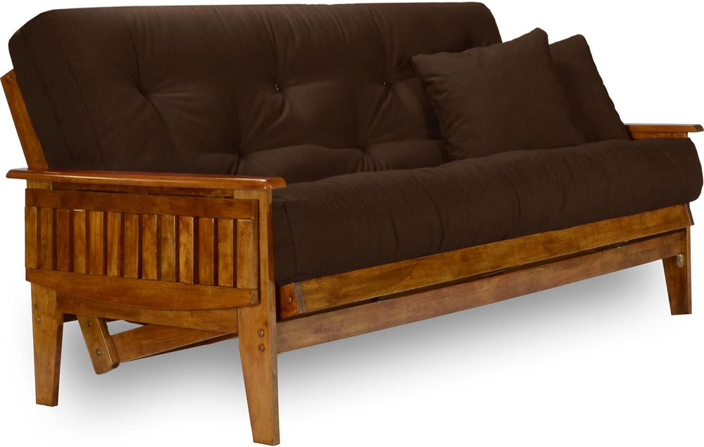 Nirvana Futons Eastridge Futon Set - Full Size, Frame, 8" Mattress, Micr...